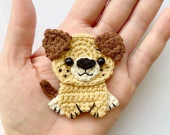 PATROON Haakpatroon baby hond appliqué pdf huisdieren dierenpatroon boerderij appliqué accessoires motief gehaakte babydeken gehaakt decor NL