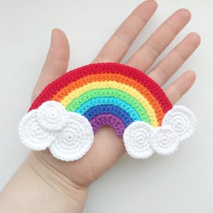 PATTERN Rainbow Applique Crochet Pattern PDF Instant Download Baby Shower Gift Embellishment Accessories Motif Ornament for Baby Blanket ENG