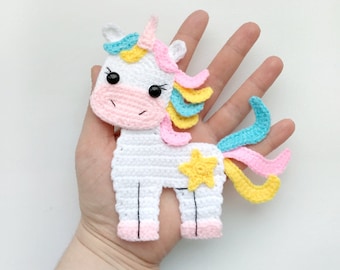 PATTERN Unicorn Applique Crochet Pattern PDF Instant Download Baby Shower Gift Embellishment Accessories Motif Ornament for Baby Blanket ENG