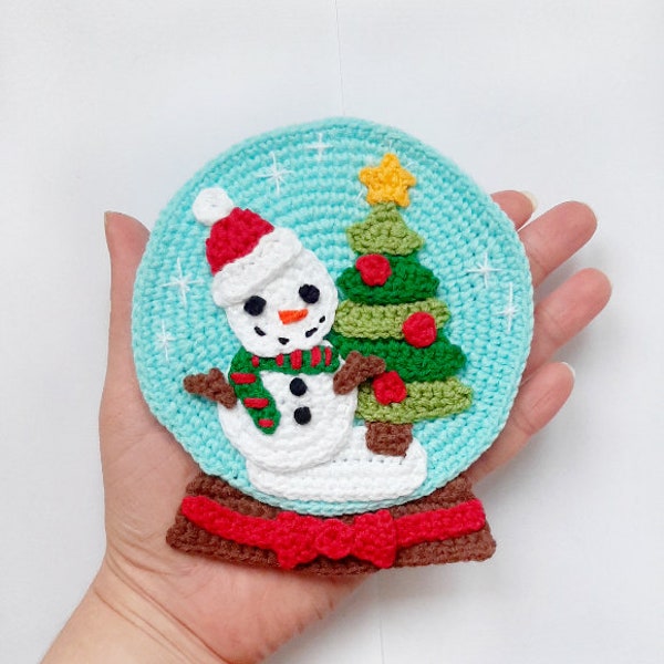 PATTERN Snow Globe Applique Crochet Pattern PDF Crochet Christmas Applique Holiday Crochet Baby Blanket Pattern Baby Gift Pattern ENG