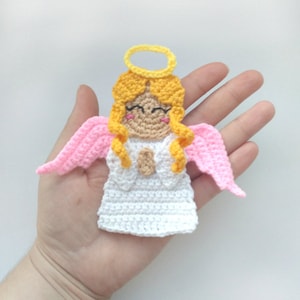 PATTERN Angel Applique Crochet Pattern PDF Christmas Holiday Christmas Angel Crochet Decor Crochet Baby Blanket Baby Gift Pattern ENG