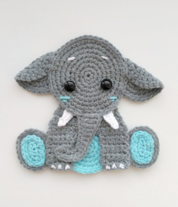 PATTERN Elephant Applique Crochet Pattern PDF Jungle Animal Etsy