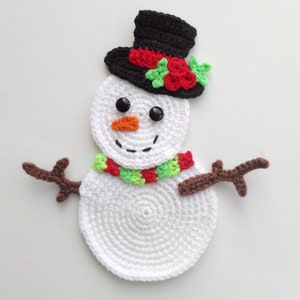 PATROON Sneeuwpop stoffen haakpatroon PDF Gehaakt kerstvakantiecadeau Gehaakt decor Kerstdecor gehaakt babydekenpatroon DUT