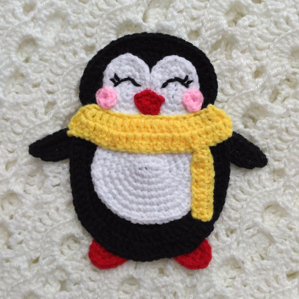 PATTERN Penguin Applique Crochet Pattern PDF Instant Download Arctic Animal Pattern Crochet Christmas Decor Crochet Baby Blanket Pattern ENG