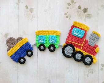 Animal Train Crochet Applique Pattern Instant Pdf Download - Etsy