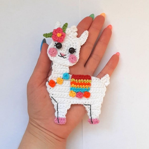 PATTERN Llama Applique Crochet Pattern PDF Instant Download Baby Shower Gift Alpaca Applique Accessories Motif Ornament Baby Blanket ENG