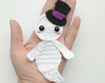 PATTERN Ghost Applique Crochet Pattern PDF Halloween Spook Crochet Applique Pattern Crochet Baby Gift Crochet Decor Crochet Baby Blanket ENG