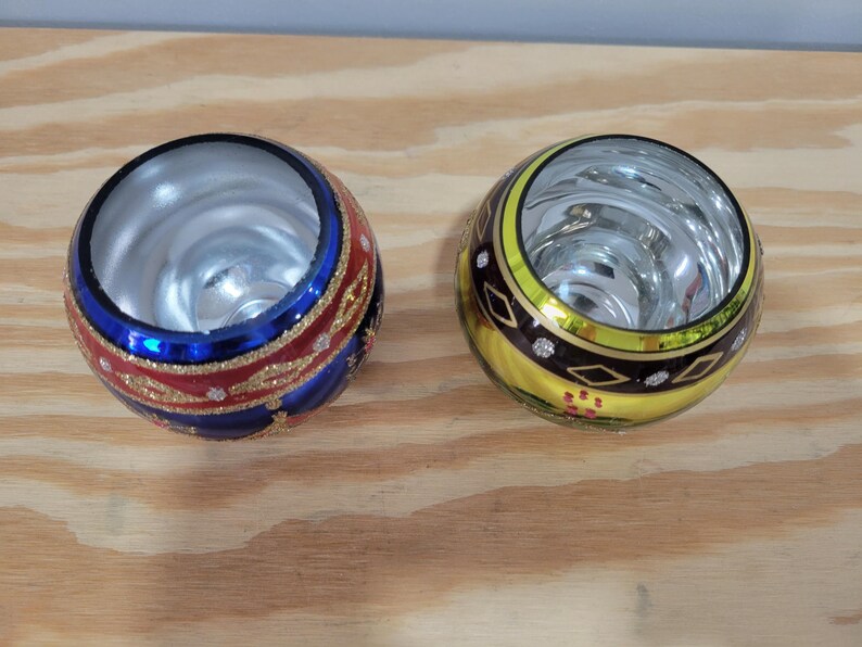 Two's Company St Petersburg Mercury Glass Votive Candle Holders - Thumbnail 3