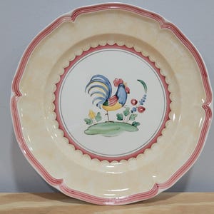 Villeroy & Boch Jardin D&#39;Alsace Village Rooster 10&quot; Dinner Plates - Set of 2