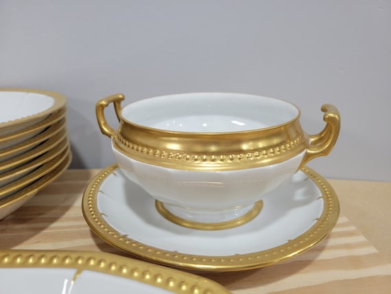 Hutschenreuther Selb LHS Bavaria Solid Gold Trim Porcelain