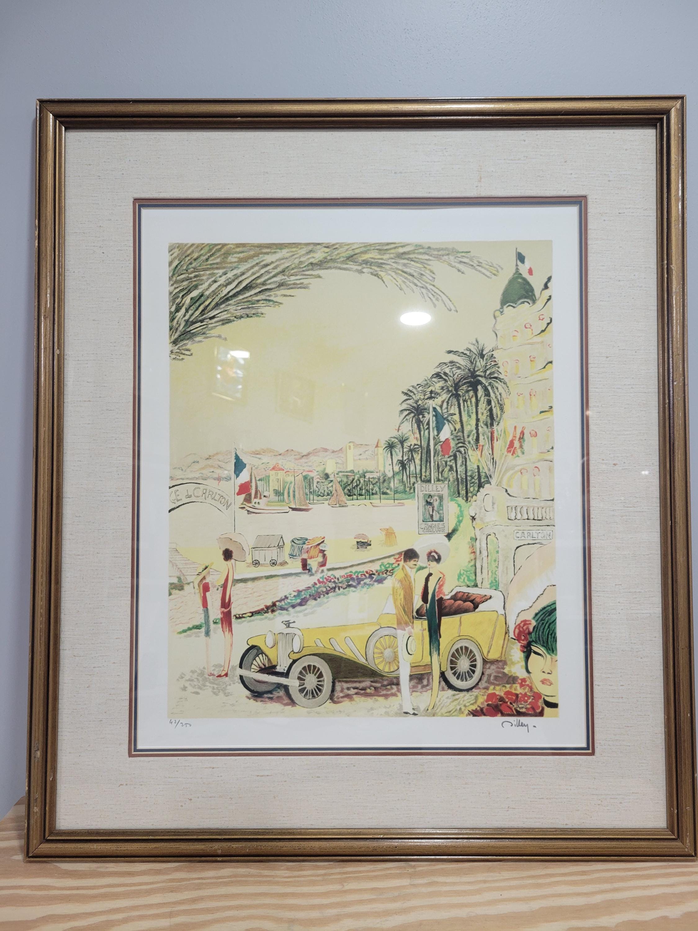 Ramon Dilley ラモン・ディレイ　lithograph Ramon Dilley France Signed & Numbered Lithograph #cannes Carlton
