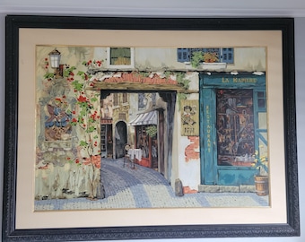 Viktor Shvaik Hand-Embellished 51" Serigraph on canvas #La Rapiere