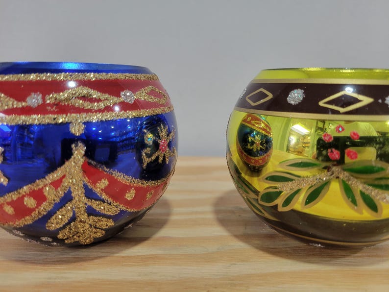 Two's Company St Petersburg Mercury Glass Votive Candle Holders