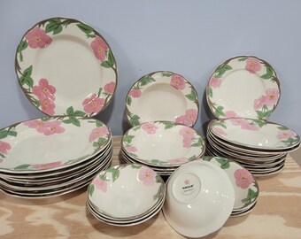 thumbnail image 2 of Franciscan Cafe Royal Terracotta Dinner Set – Flower Pattern, Brown, Used Condition 2 of 5