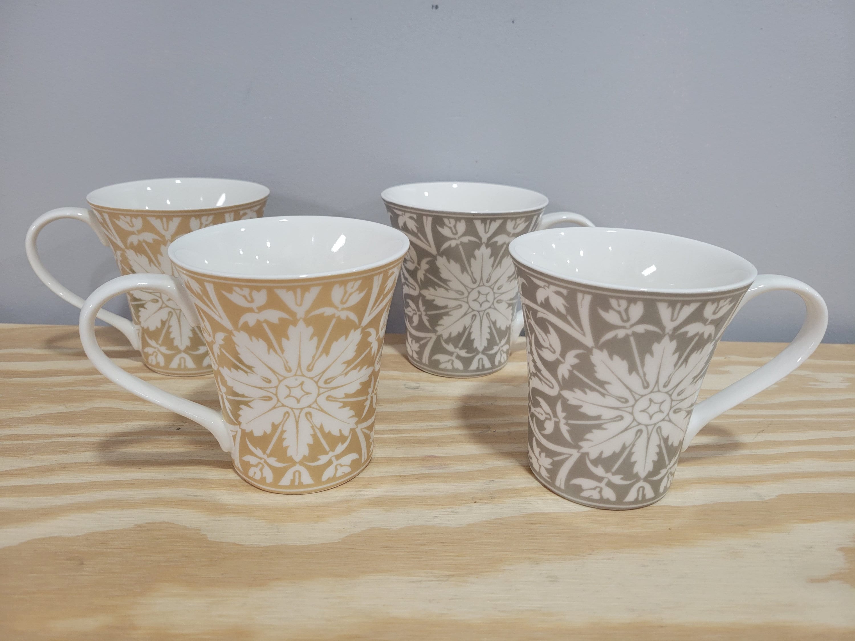 222 Fifth Vertoni Fine Porcelain Coffee Mugs Set of