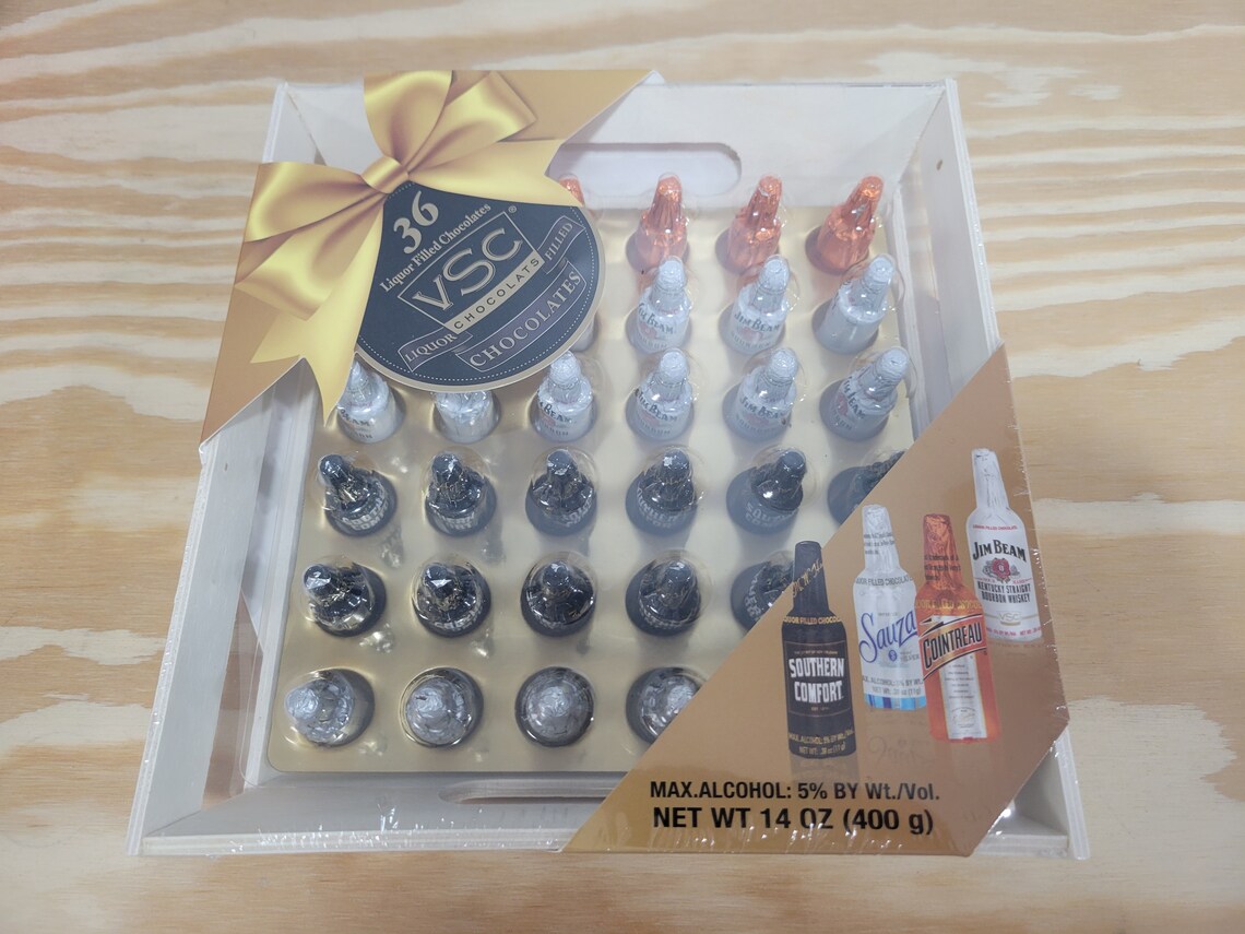 VSC 36pcs Liquor Filled Chocolates in Gifted Wooden Box christmas