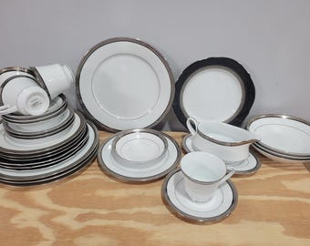 Noritake Regent Platinum Fine China Dinnerware ---PICK--- - Etsy