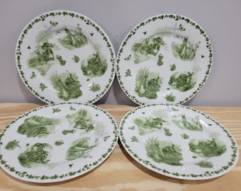 ZRIKE Peter Rabbit Green 10&quot; Dinner Plates - Set of 4