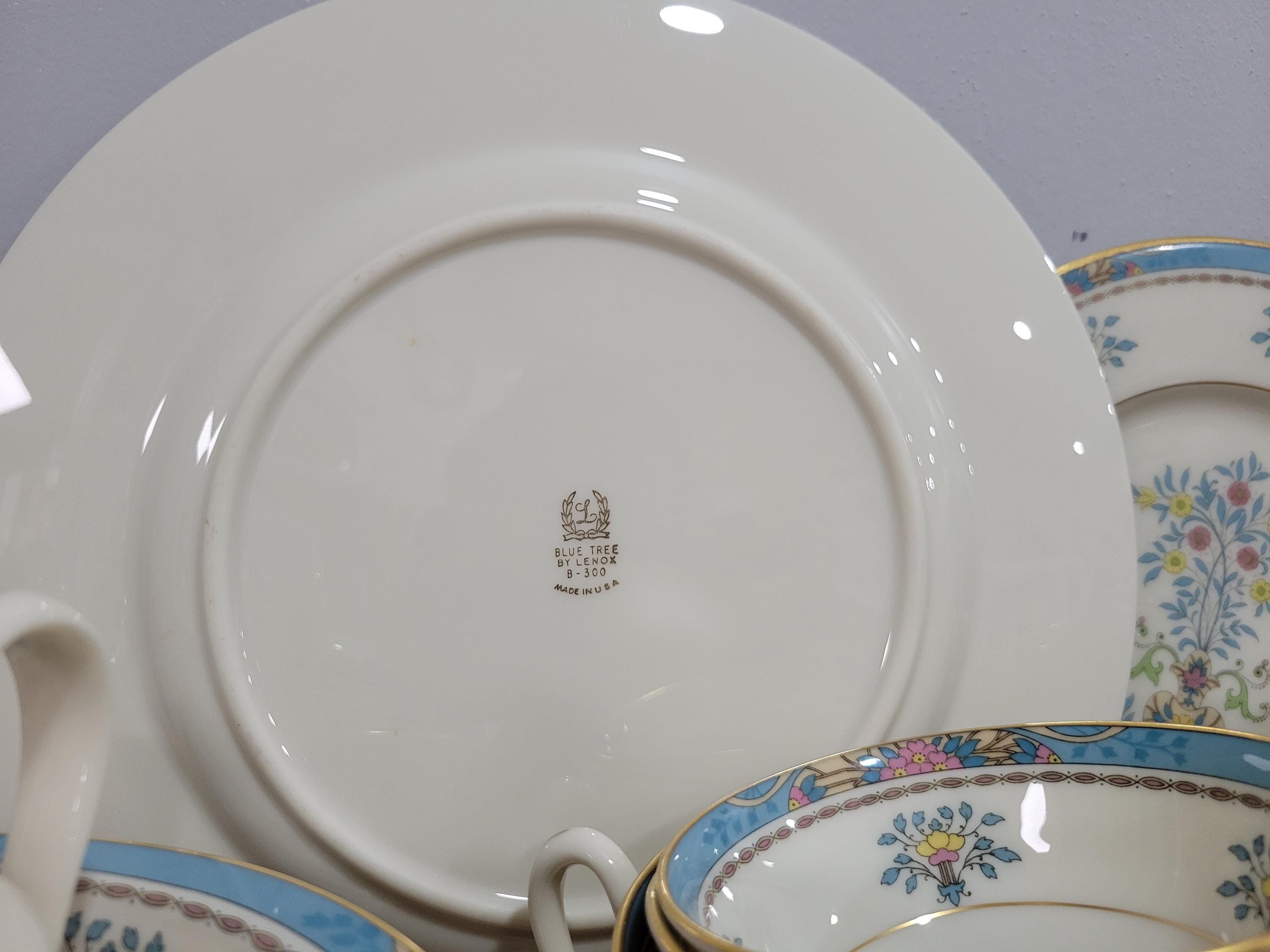 Lenox（レノックス） 「Blue Tree（ブルー・ツリー）」 Lenox Blue Tree Gold Trim Porcelain Dinnerware Setting - Etsy