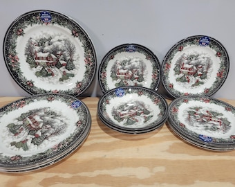 Royal Stafford Christmas Village Porcelain Dinnerware ---PICK---