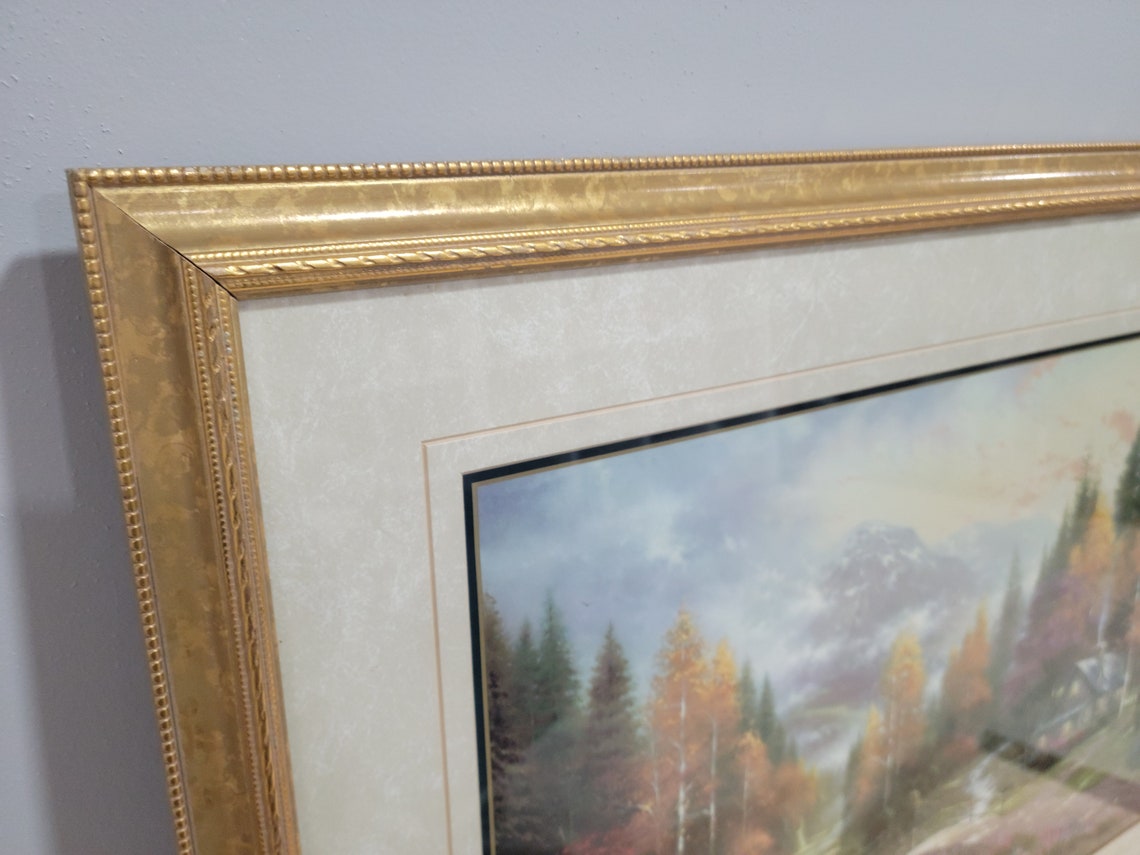Thomas Kinkade End Of A Perfect Day Iii 24x36 S N Coa# 1 4950 Mh 522
