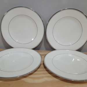 Waterford Kilbarry Platinum Fine China Salad/Bread Butter Plates - Set of 4