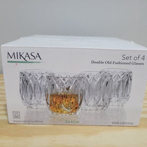 Craft Cocktail Set of 2 Double Old Fashioned Whiskey Glasses with Ice –  Mikasa