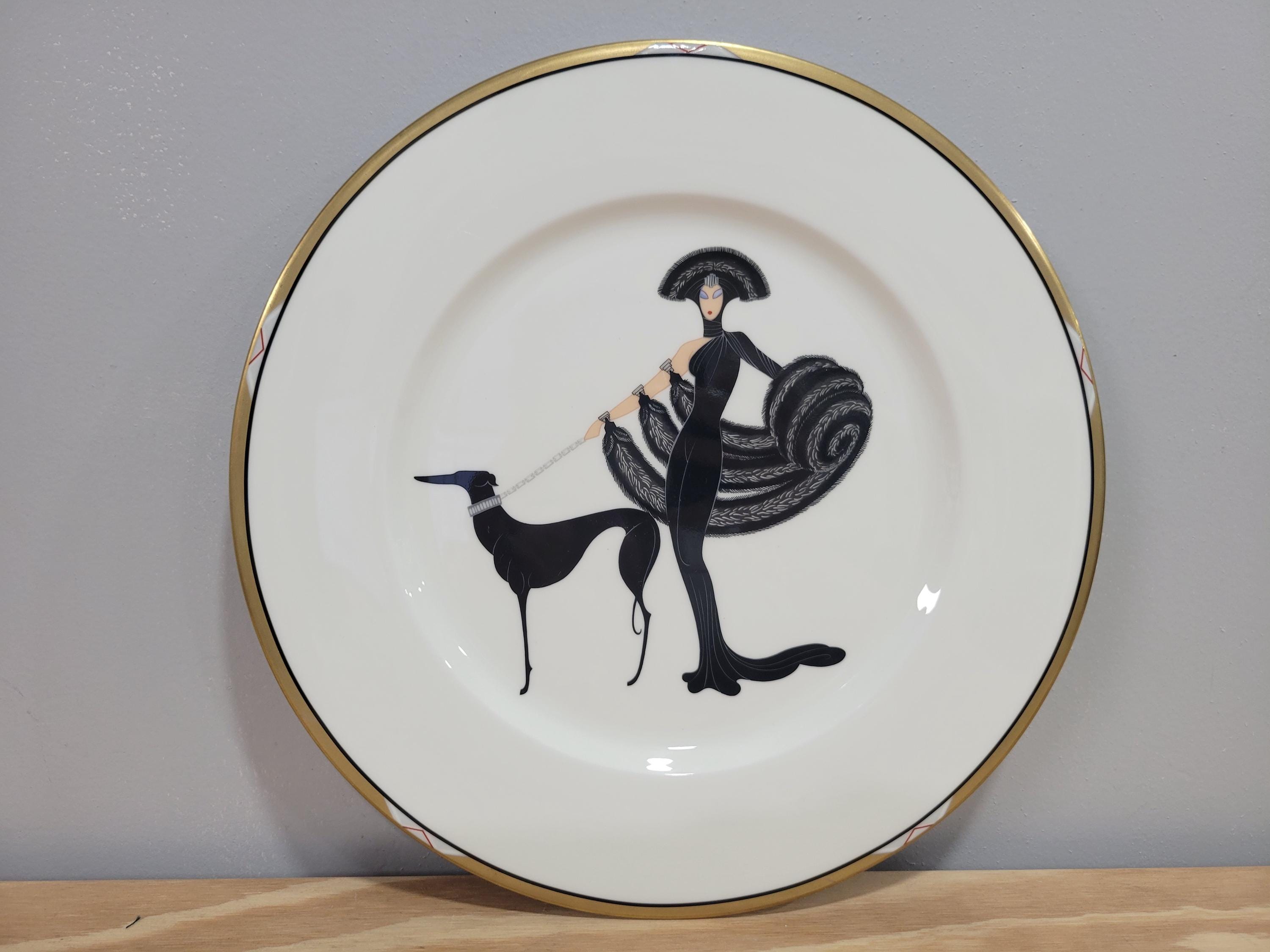 Erte Black White - Etsy