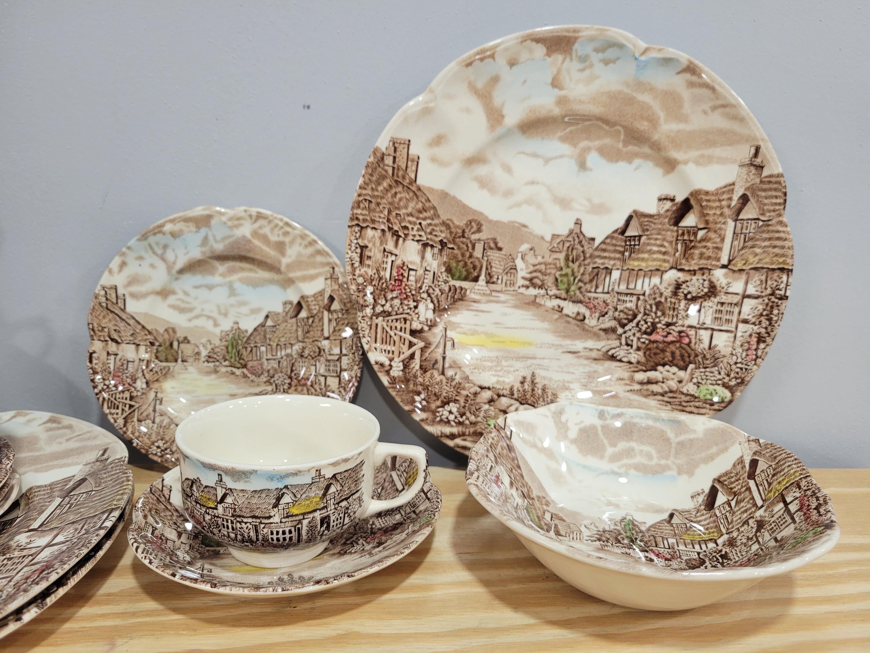 Johnson bros Olde English Countryside ！ Johnson Brothers Olde English Countryside Brown Dinner