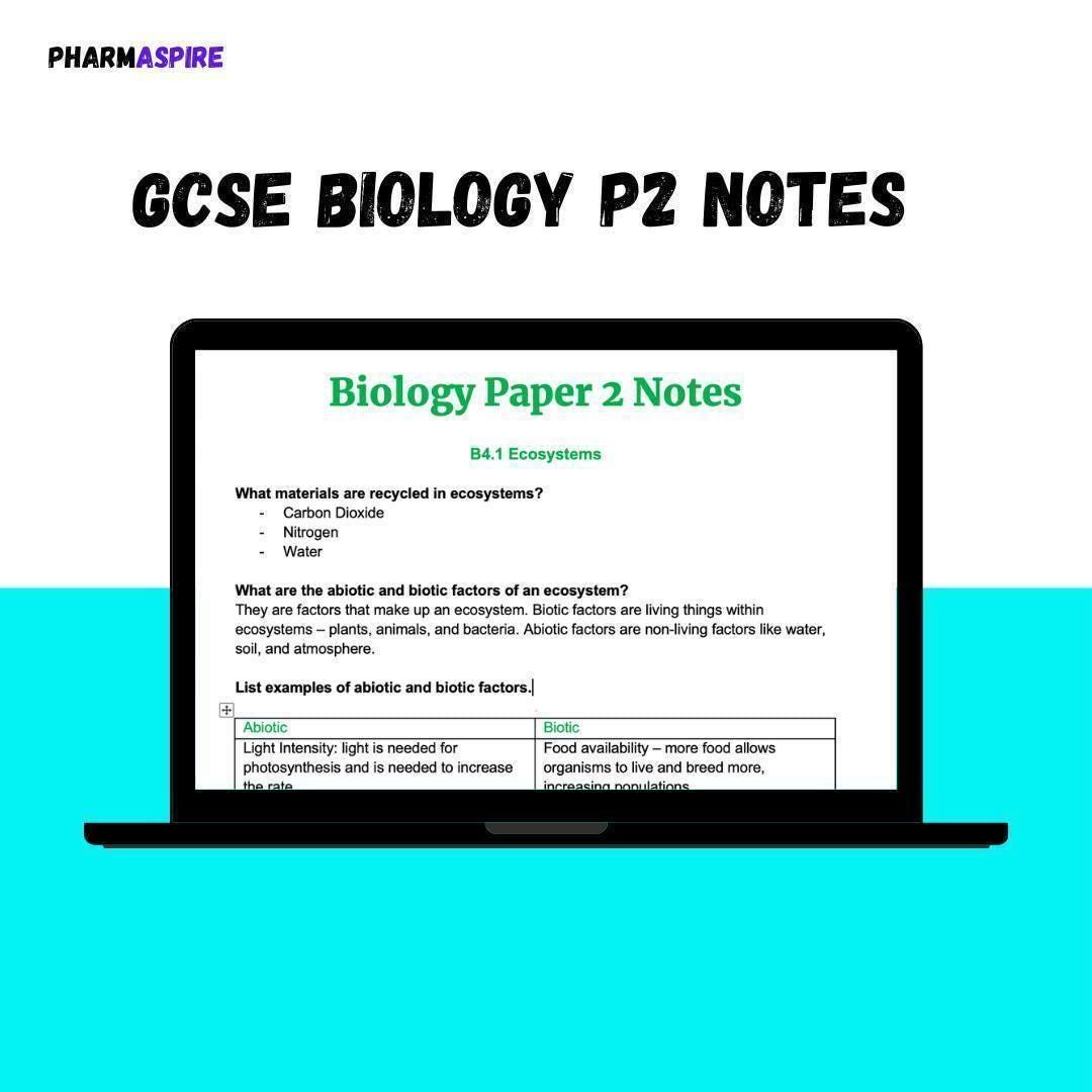 Biology Paper 2 Notes.pdf GCSE Biology Paper 2 Notes - OCR A - Etsy