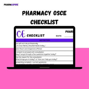 OSCE Checklist - Pharmacy