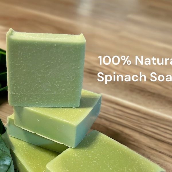 100% Natural Spinach Lard Soap - fresh from Fat Daddy’s garden! Luxury soap for the all natural soap lovers!