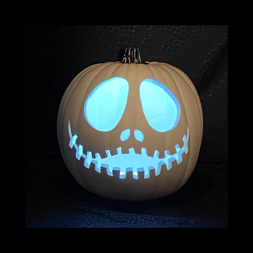 Jack Skellington Pumpkin King WHITE Carved Foam Pumpkin Etsy