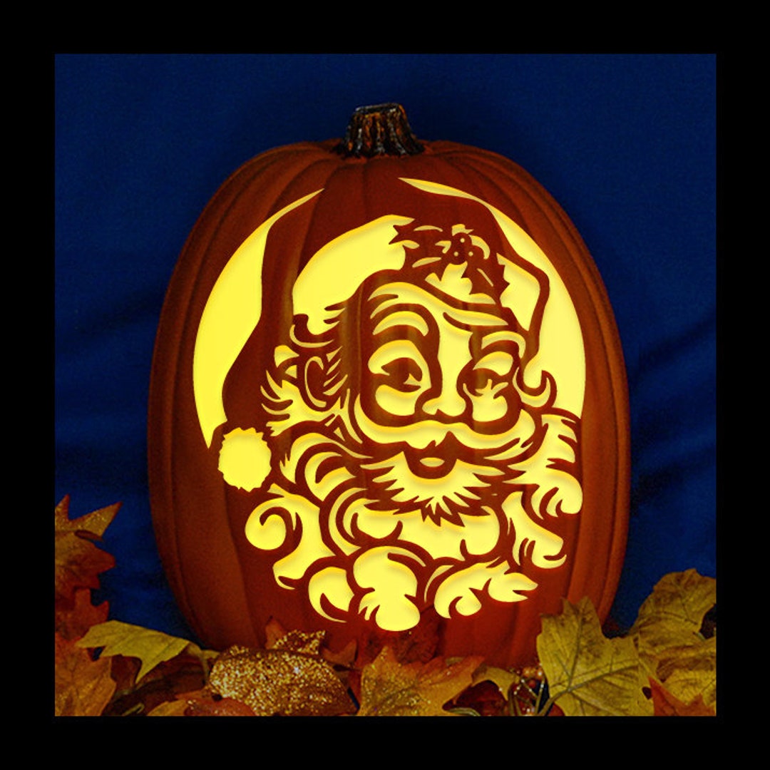 Santa - Carved Foam Pumpkin - Etsy
