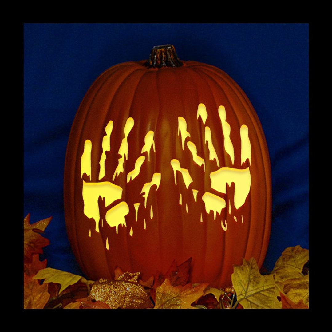 Bloody Hands - Carved Foam Pumpkin - Etsy