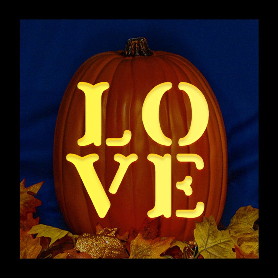 Love - Carved Foam Pumpkin - Etsy