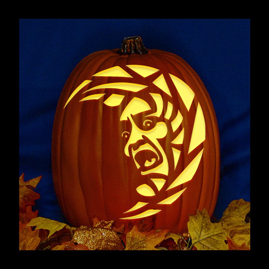 Moon Scream - Carved Foam Pumpkin - Etsy