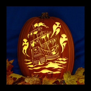 Ship of Ghouls - Carved Foam Pumpkin