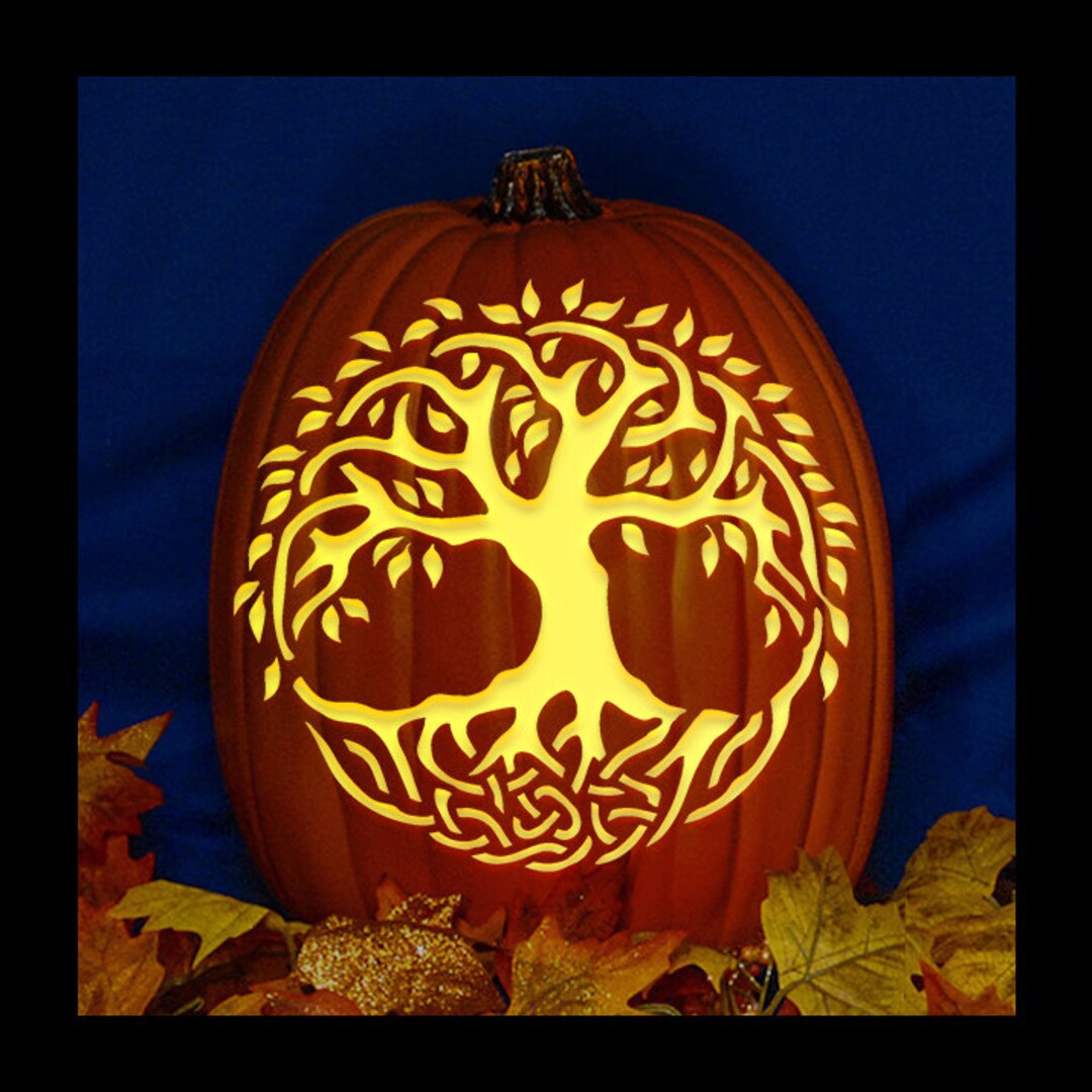 Tree of Life 03 - Carved Foam Pumpkin - Etsy