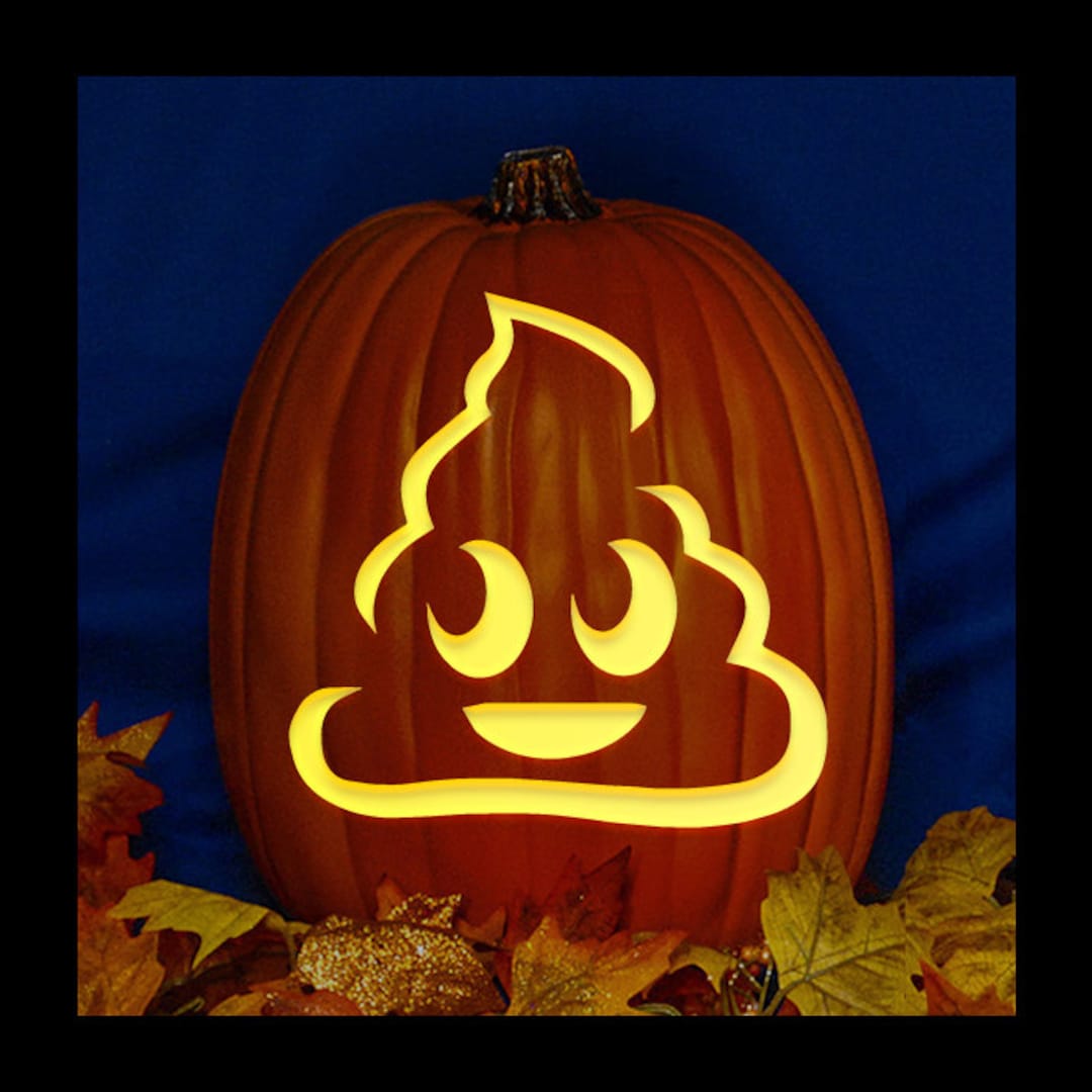 Poop Emoji Pumpkin Carving Template Poop Emoji Pumpkin Carving Template