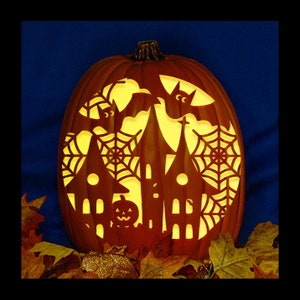 Halloween Town 01 - Carved Foam Pumpkin