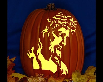 Jesus Christ 04 - Carved Foam Pumpkin