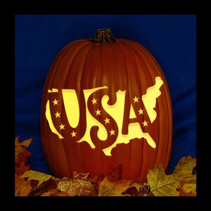 USA America - Carved Foam Pumpkin