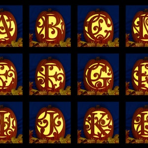 Round Monogram Letter - Carved Foam Pumpkin