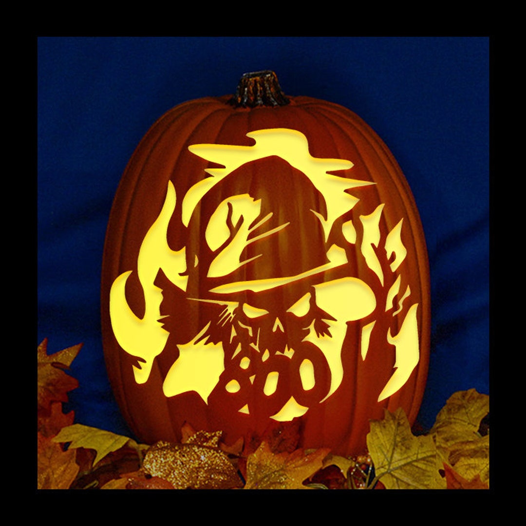 Boo Scarecrow - Carved Foam Pumpkin - Etsy