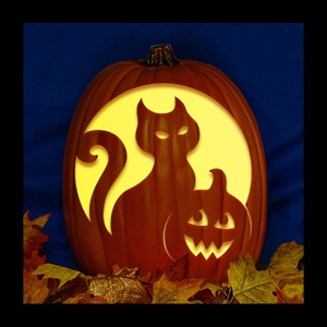 Cat and Carving Carved Foam Pumpkin - Etsy