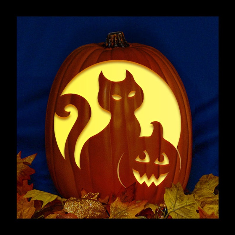 Cat and Carving Carved Foam Pumpkin - Etsy