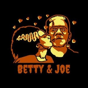 Frankenstein and Bride with Names - Carved Foam Pumpkin