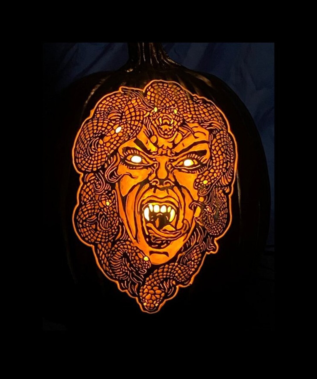 Medusa Carved Foam Pumpkin - Etsy