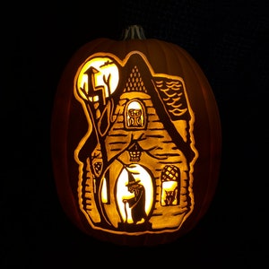 Beistle Witches House - Carved Foam Pumpkin